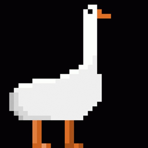 Create meme: duck pixel art, dancing duck, goose 