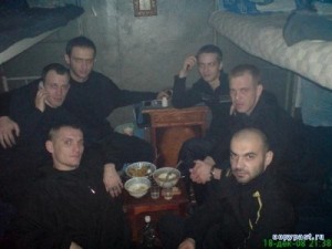Create meme: Sentsov, the prison hut, meme Gopnik