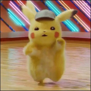 Create meme: Pikachu Flex, detective Pikachu dance GIF, if a dancing Pikachu