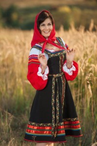 Create meme: folk costumes, Russian folk costume