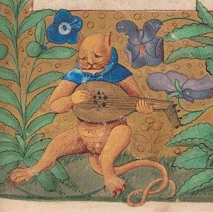 Create meme: medieval art, medieval miniatures, medieval cats