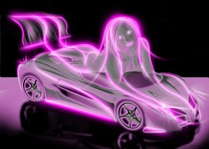 Create meme: neon Wallpapers cars, neon machine, car neon