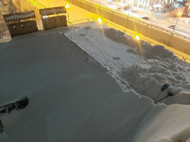 Create meme: roof, snow , snow removal from roofs