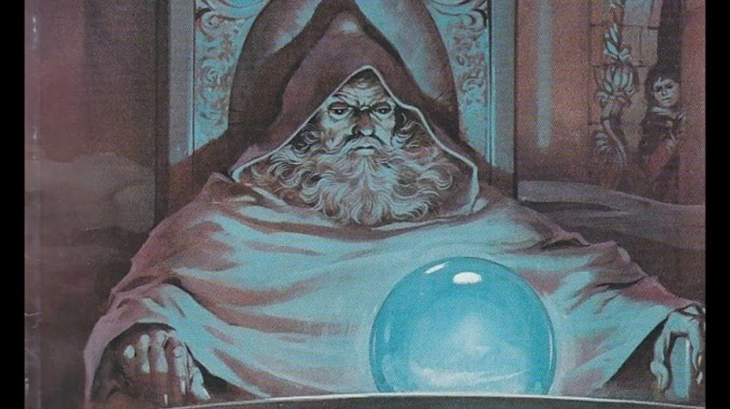 Создать мем: wizard wizard, волшебник смотрит на шар, orb ponder мем