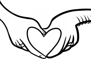 Создать мем: раскраска сердечко, рисунок сердце в руках, раскраска сердце для детей