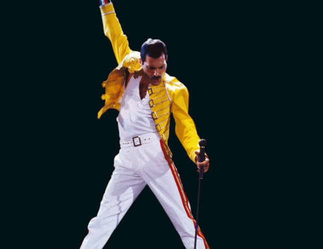 Create meme: Freddie mercury , Freddie mercury Bohemian Rhapsody, Freddie Mercury in a yellow jacket