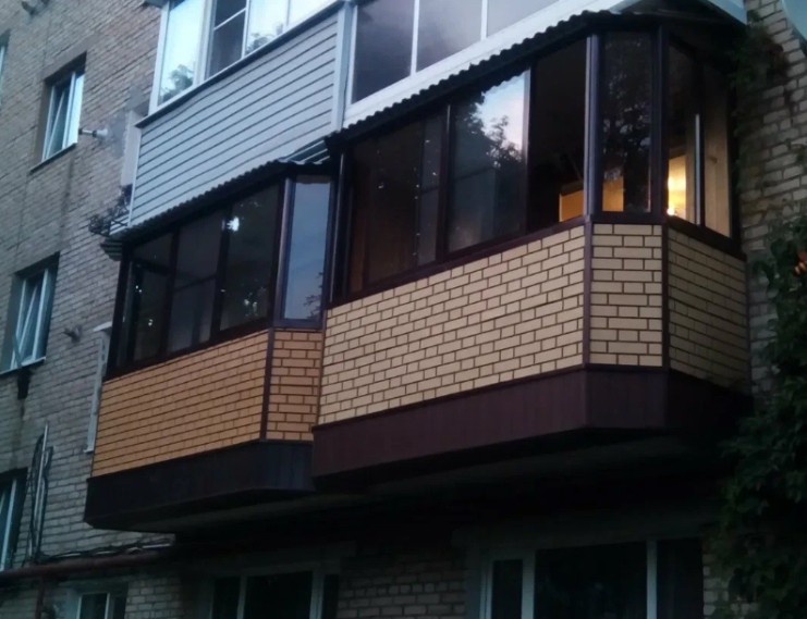 Create meme: glazing of balconies, balcony glazing options, glazing of balconies and loggias