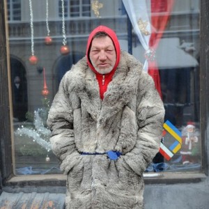 Create meme: coat, homeless, slavik