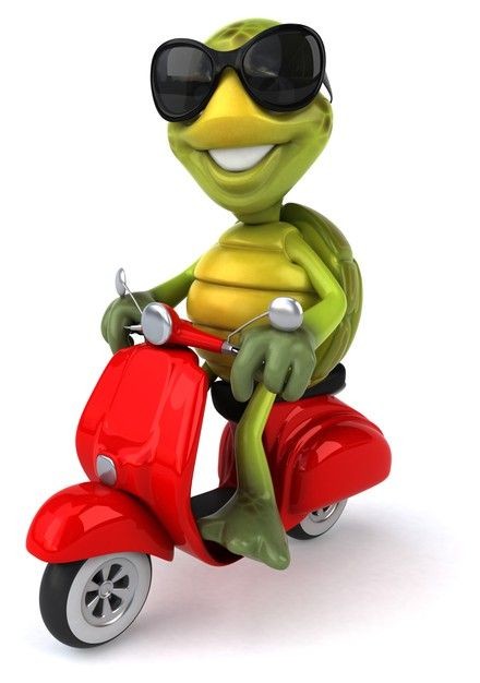 Создать мем: мотоцикл, мультяшные лягушки, vespa мопед