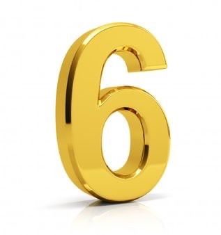 Create meme: figures 6, the number 6 is gold voluminous, gold numbers