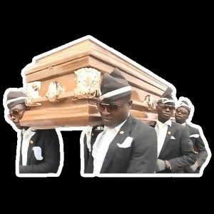 Create meme: blacks dancing with the coffin, blacks carry the coffin, Negros flexed with the coffin