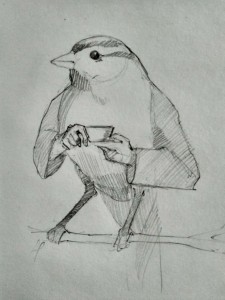 Создать мем: карандашные рисунки, эскиз птички легкого рисунка, птичка карандашом