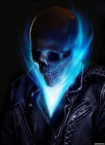 Создать мем: Призрачный гонщик 2, призрочный гончик, призрачный гонщик с синим пламенем