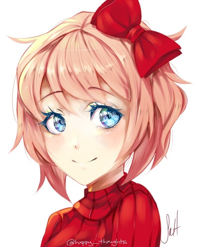 Create meme: sayori ddlc, doki doki, saeri anime