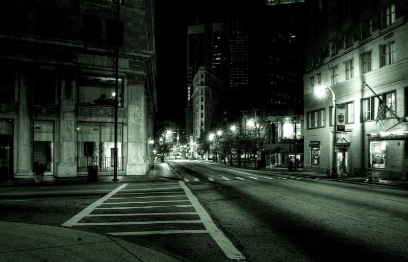 Create meme: dark city background, street background, new york streets at night