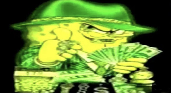 Create meme: dollar , nickelodeon all star brawl, spongebob gangsta