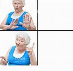 Создать мем: бабушка, шаблоны для мема бабка, бабушка из мема