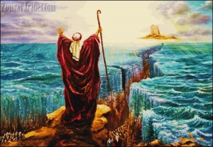 Create meme: the sea parted, moses, Moses