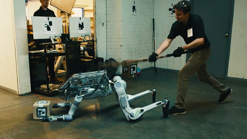 Create meme: Robot Boston Dynamics, robot boston dynamics, Boston Dynamics man and robot