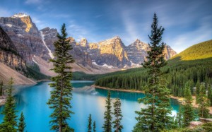 Create meme: moraine lake, Banff national Park, mountain lake on your desktop