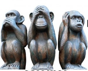 Создать мем: мудрая обезьяна, обезьяна, три обезьяны