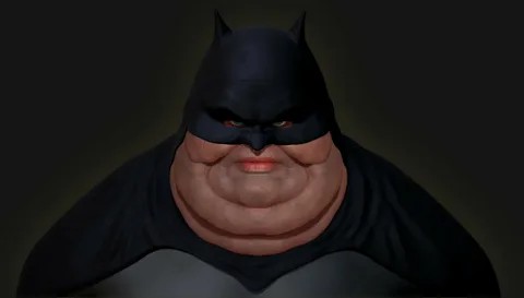 Create meme: batman characters, batman bruce wayne, fat superheroes