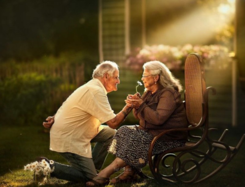 Create meme: happy retirement, old people in love, grandparents' day