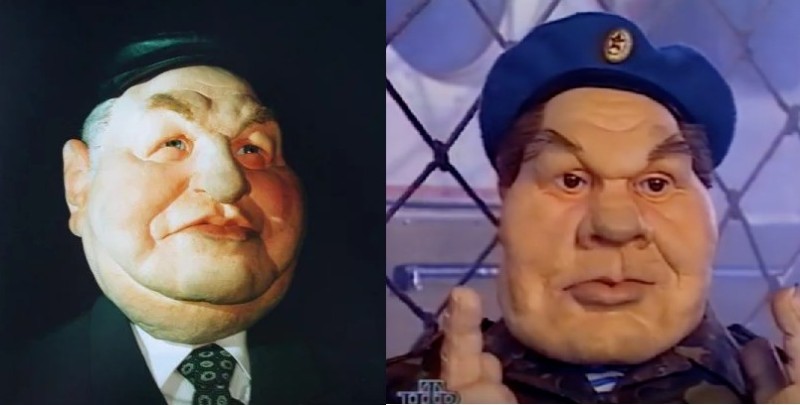 Создать мем: лужков куклы, лужков юрий михайлович, куклы нтв 1996