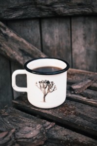 Создать мем: inscription, лес в кружке, coffee mug