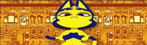 Создать мем: жёлтая египетская кошка, желтая египетская кошка zone ankha, мемы 2022