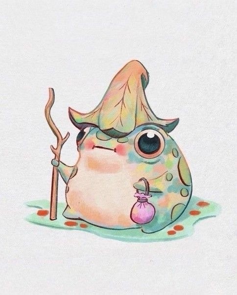Create meme: cute frog art, cute drawings, frog drawings are cute