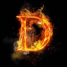 Create meme: the letters in the fire, the flame alphabet, fire letters