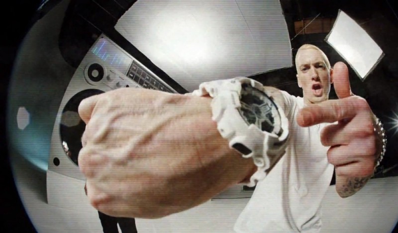 Create meme: Eminem's watch, eminem with a watch, eminem with a watch meme