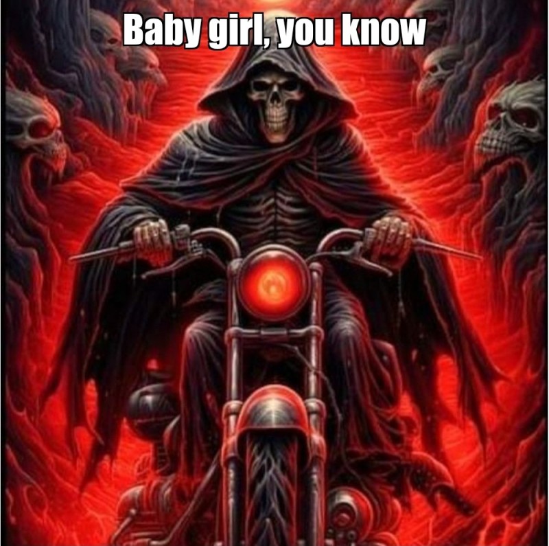Create meme: death , skeleton biker, Ghost rider 