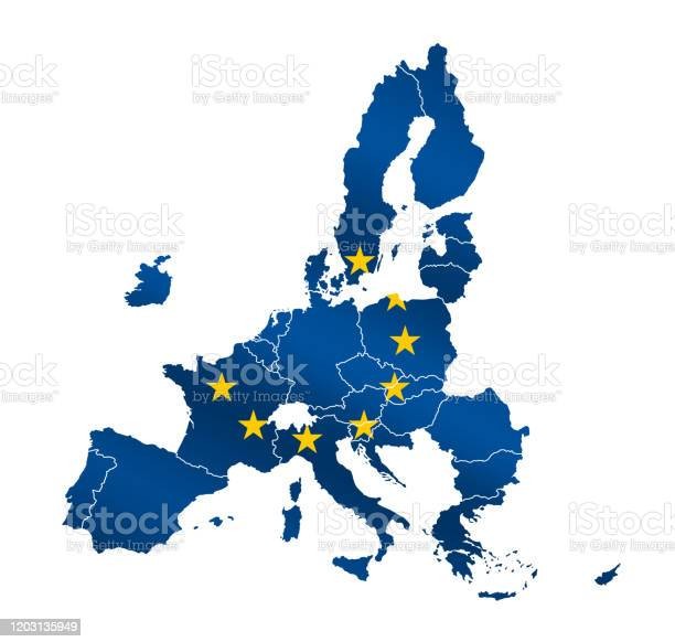 Создать мем: карта евросоюза, выход великобритании из европейского союза, европа