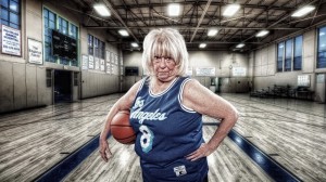Create meme: sporty old lady, the Wallpapers sport, basketball funny pics