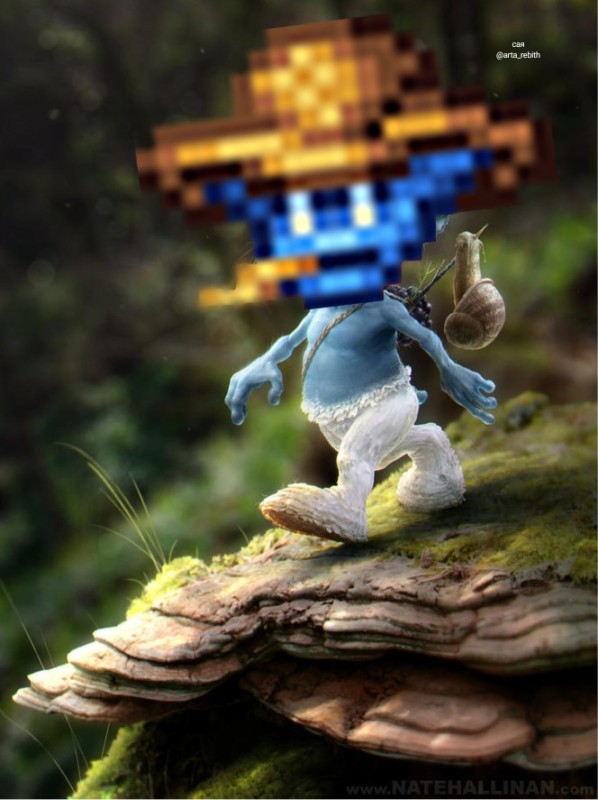 Создать мем: волшебные существа, smurf 2, грибы