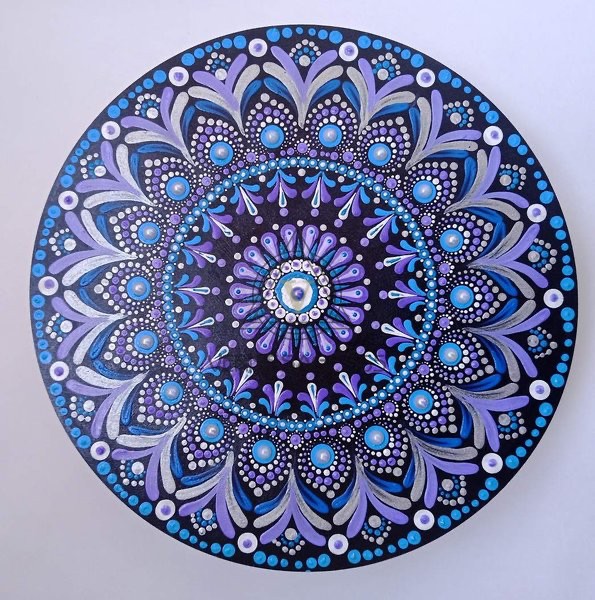 Create meme: patterns for painting plates, the mandala is round, tray dot painting mandala