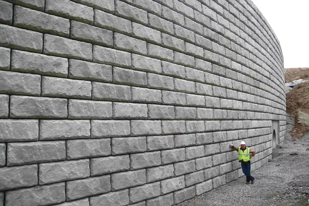 Create meme: a wall of blocks, retaining wall made of blocks, makwall retaining blocks