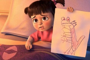 Create meme: boo, girl from monsters Inc drawing, Figure