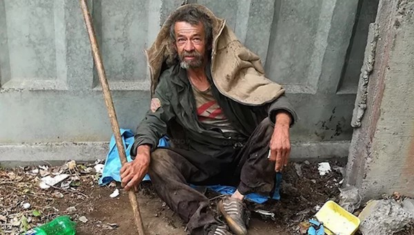 Create meme: tramp , a homeless man with a stick, homeless Bob
