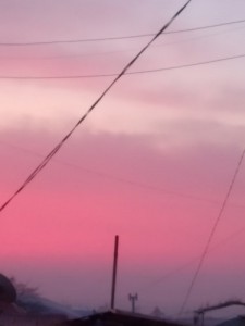 Создать мем: simplified chinese, 018 sunset, розовое небо закат с луной