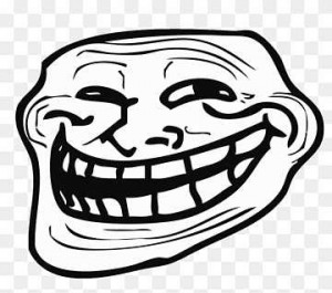 Create meme: trol, trollface, the trollface on a transparent background