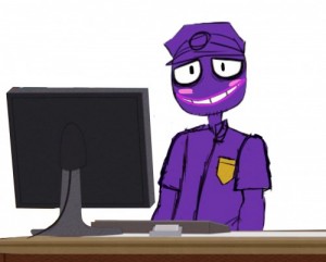 Create meme: Purple guy and the computer 2