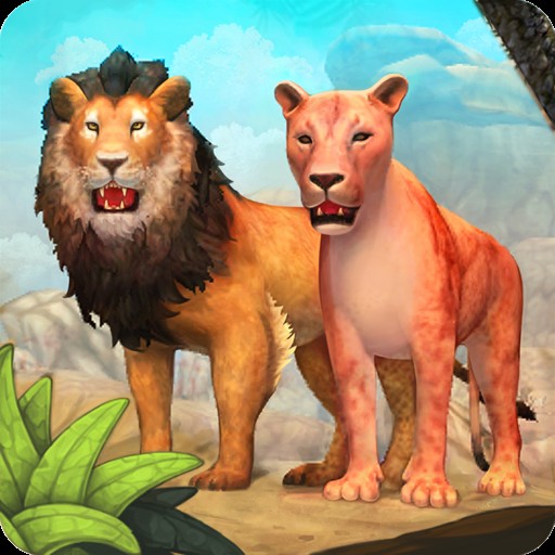 Create meme: lion family game online, Lion family simulator, Mountain lion simulator