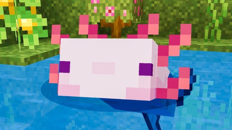 Create meme: axolotl minecraft 1 17, axolotl minecraft, axolotl in minecraft