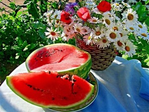 Create meme: bouquet watermelon, watermelon, August