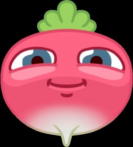 Create meme: radishes, radish sticker