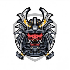 Создать мем: демон самурай маска сегун, самурай череп, самурай лого