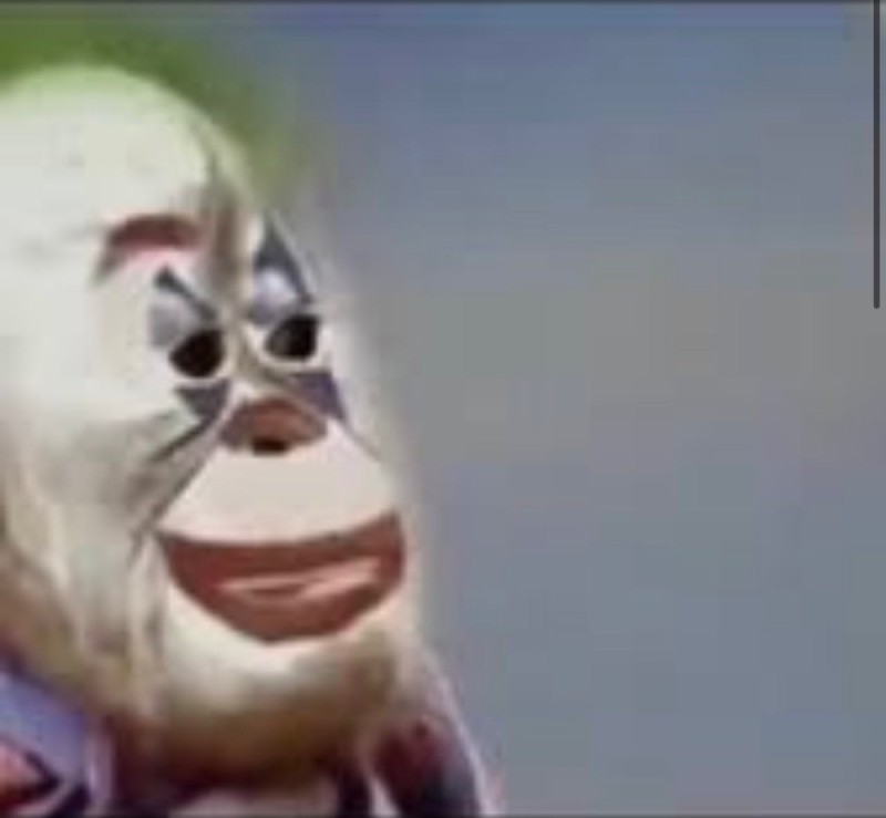 Create meme: monkey clown, monkey clown meme, the joker monkey